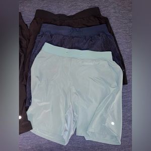 2 Pairs of Lululemon Shorts 9" Linerless Men’s Large